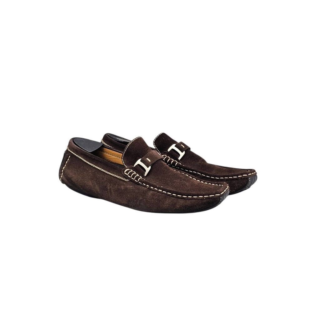 Magnanni Men's Size 10.5 US EUC Brown Suede Driving Loafers Drivers W/ Dust Bag‎